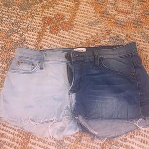 Hudson Colorblock jean shorts